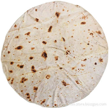 customized digital print round wrap travel taco tortilla burrito blanket